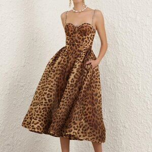 Zimmermann Leopard Print Maxi Dress